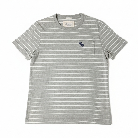 Abercrombie & Fitch Gray Striped Men's Shirt - Picture 1 of 6